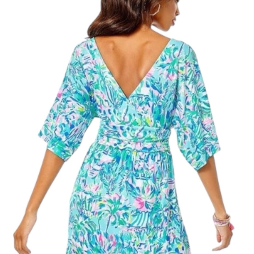 Lilly Pulitzer Blue and Pink Floral Romper - Picture 7 of 12